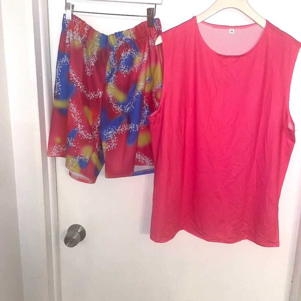 NWOT Adult Ken 80s 90s Workout Costume Set Disco Beach Size Medium